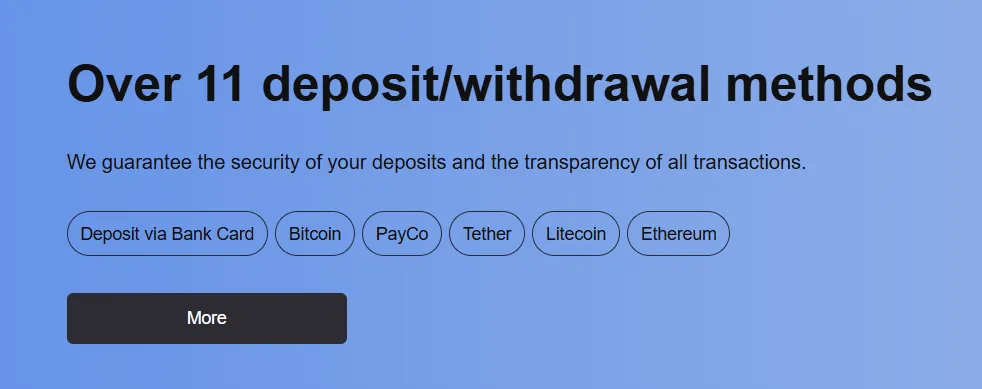 Deposit and Withdrawal