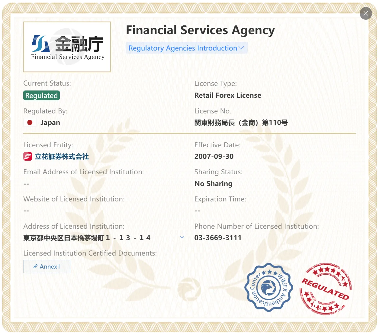 Tachibana license