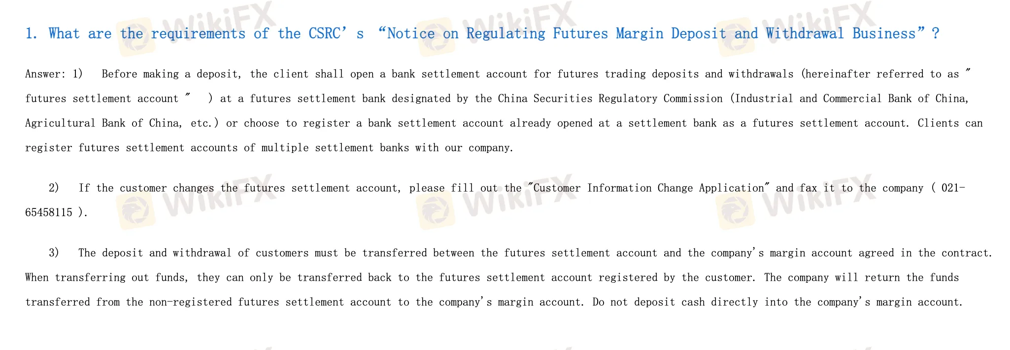 Deposit and Withdrawal