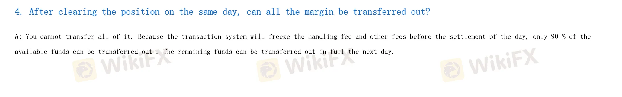 Deposit and Withdrawal