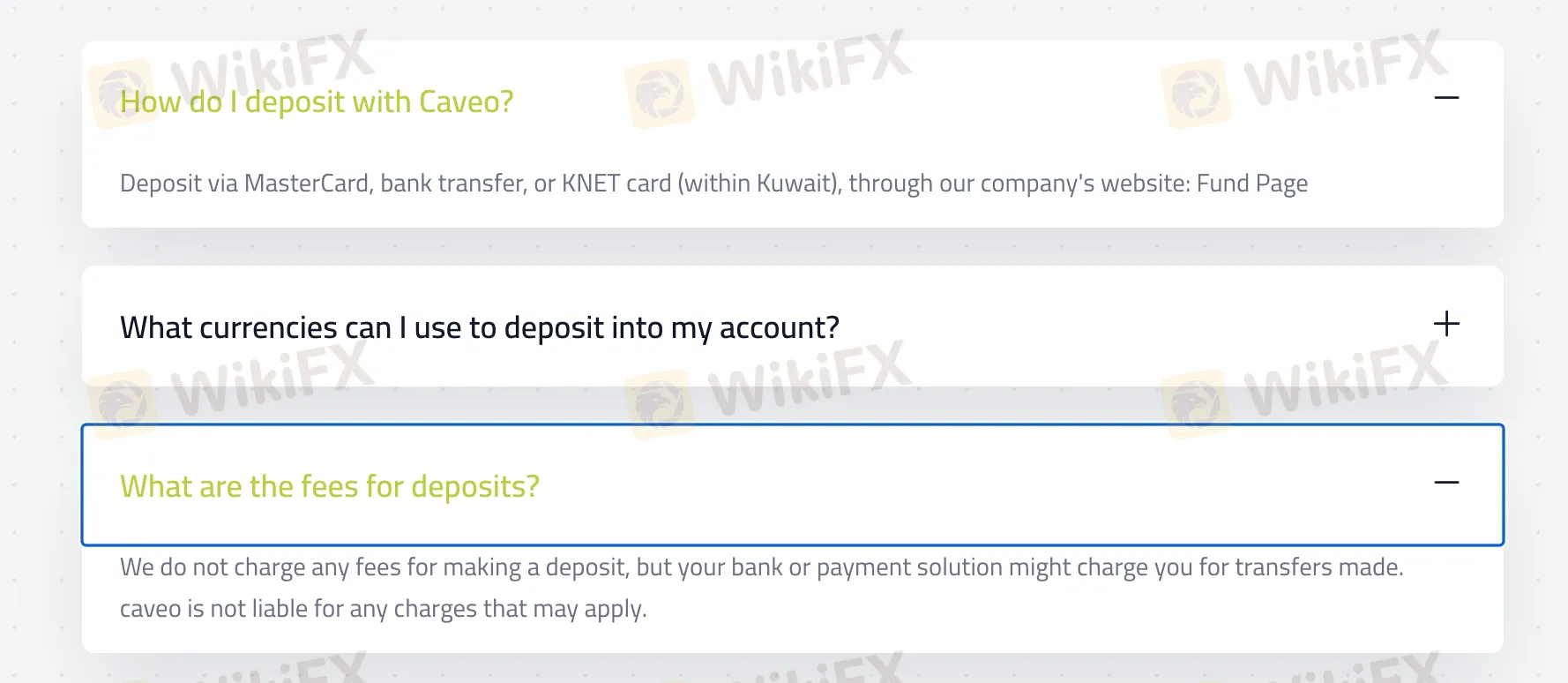 Deposit and Withdrawal