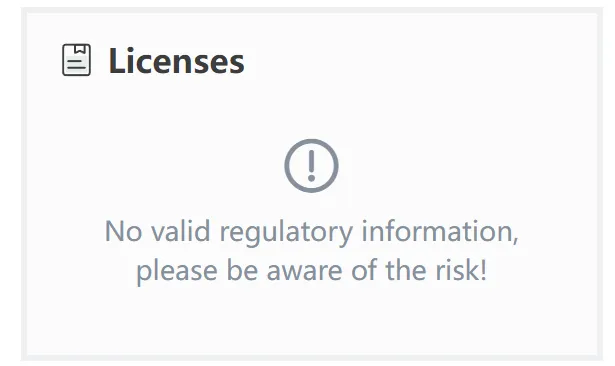 No license
