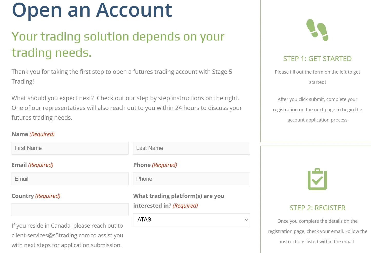 Open an account Open an account