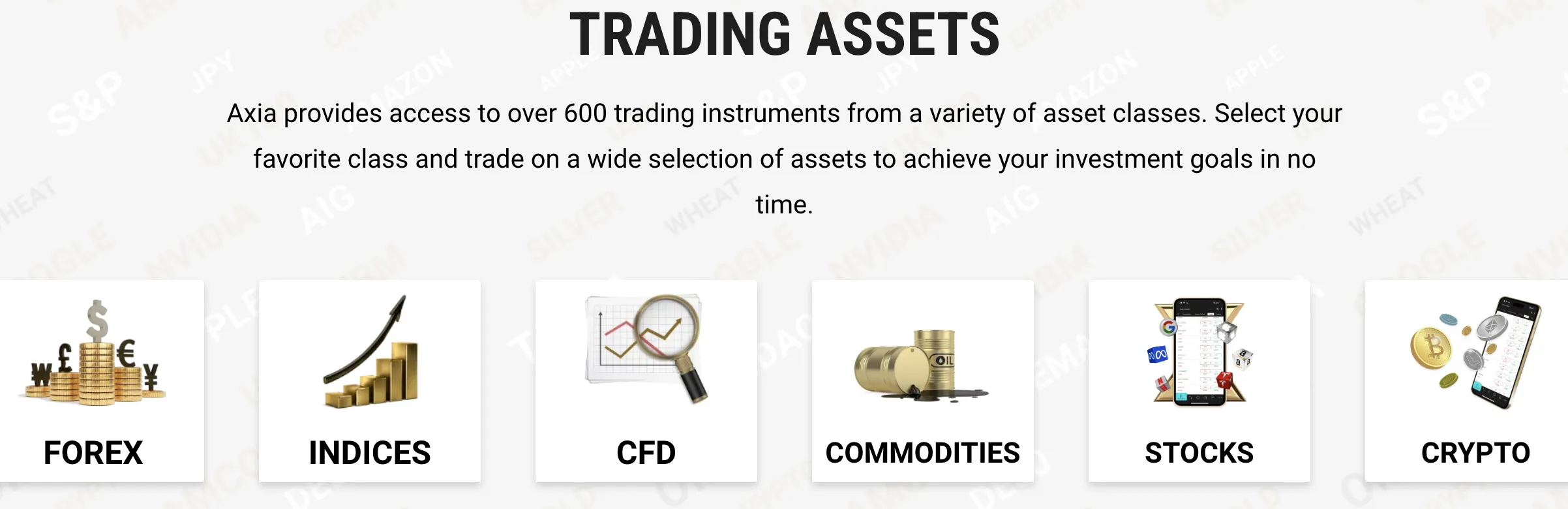 What Can I Trade on Axia Investments?