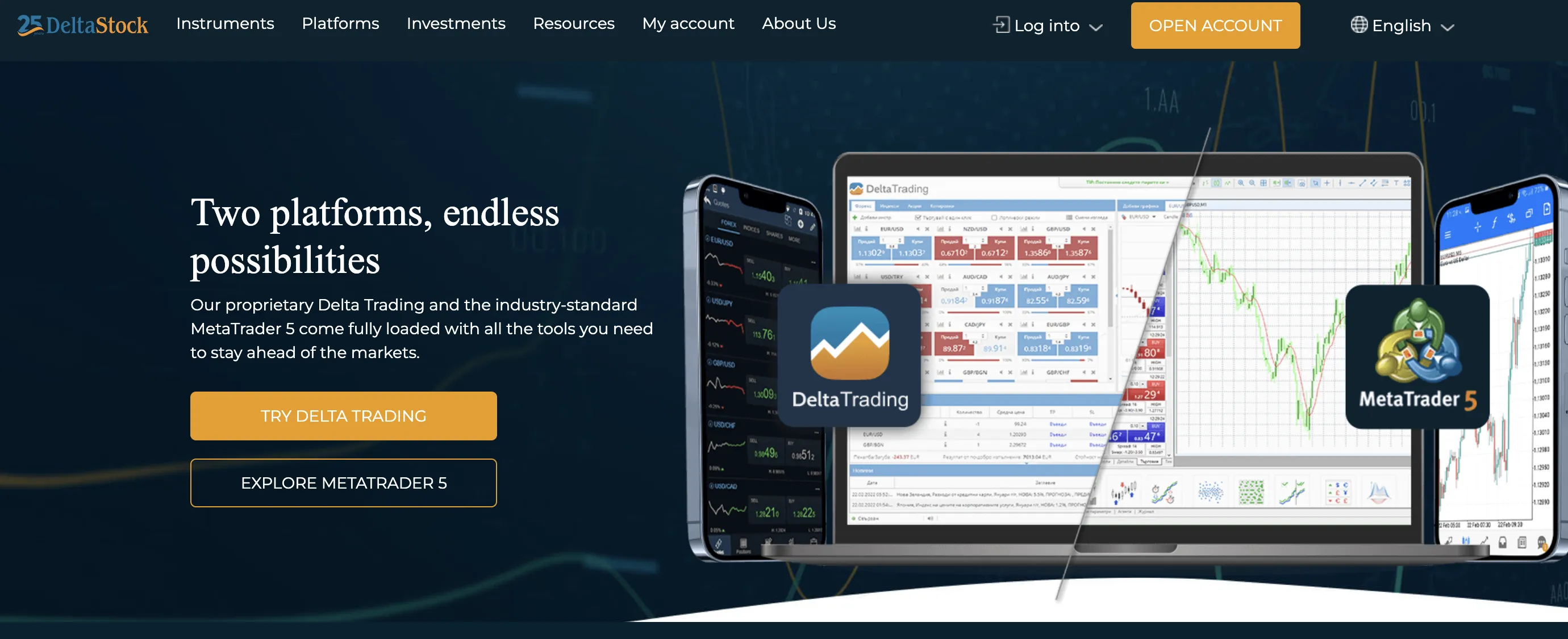 DeltaStock's homepage
