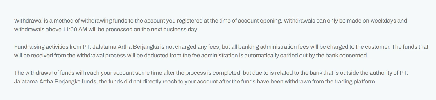 Deposit and Withdrawal