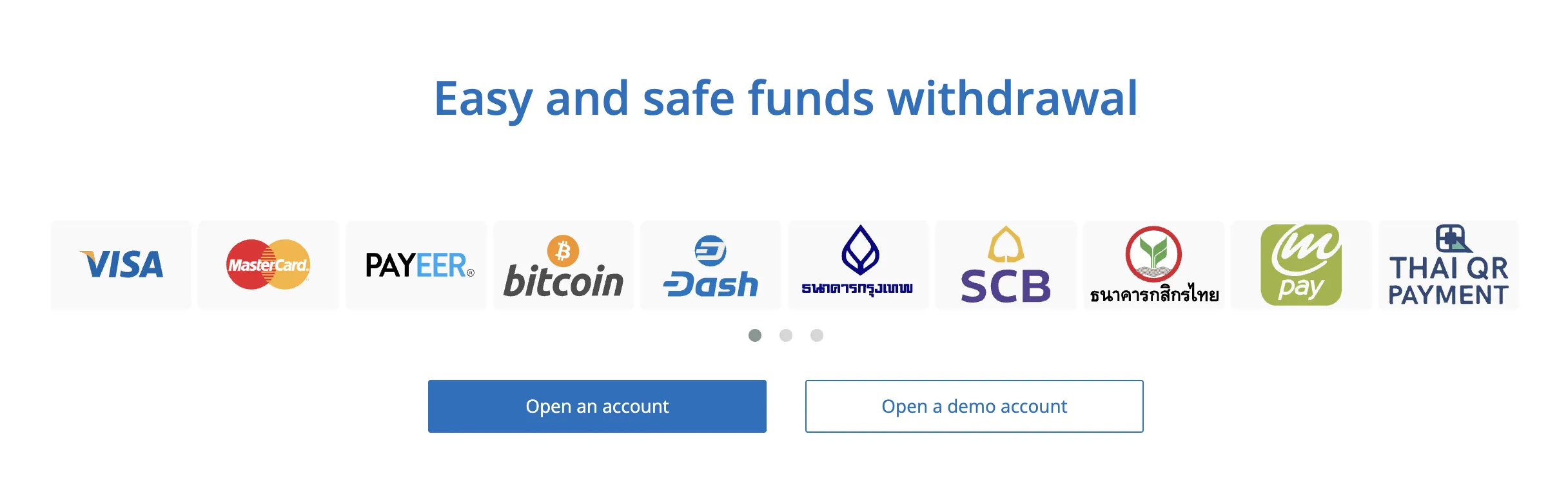 Deposit and Withdrawal