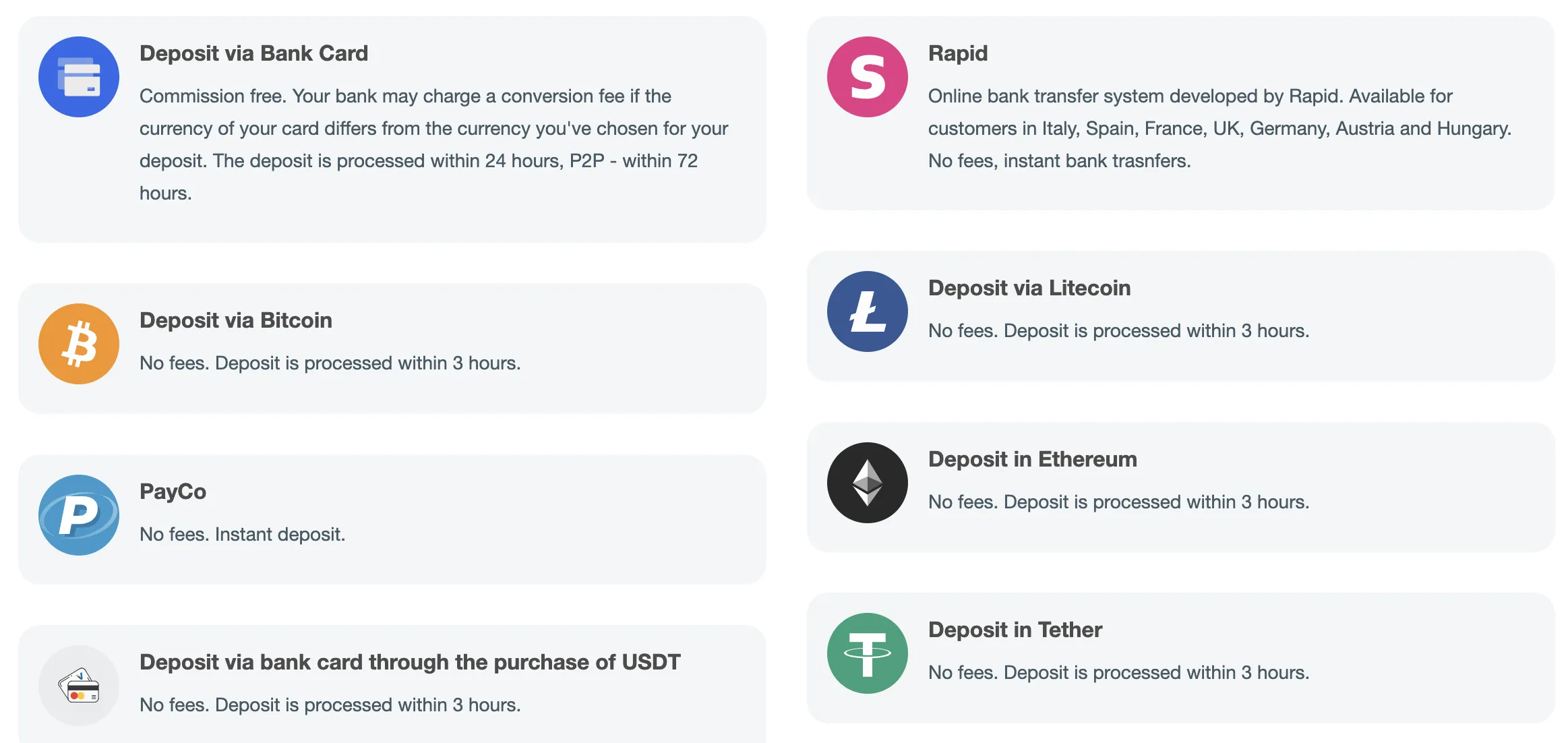 Deposit and Withdrawal Deposit and Withdrawal