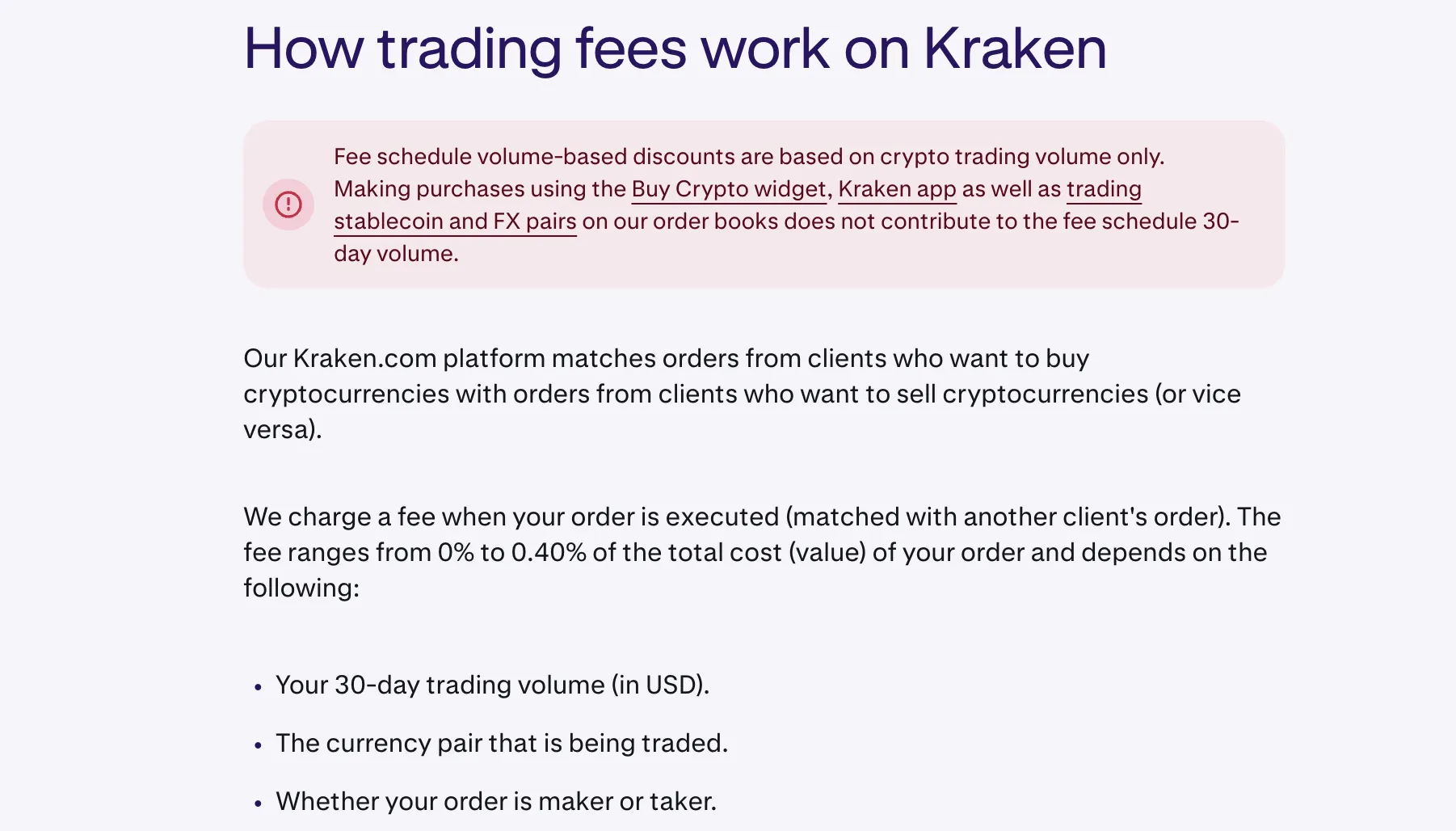 Kraken Fees