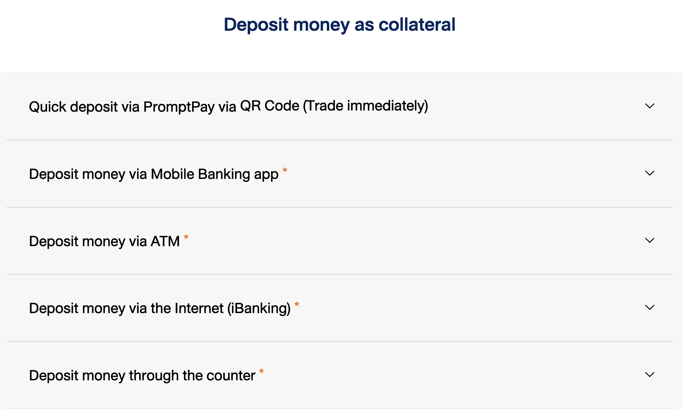 Deposit and Withdrawal Deposit and Withdrawal