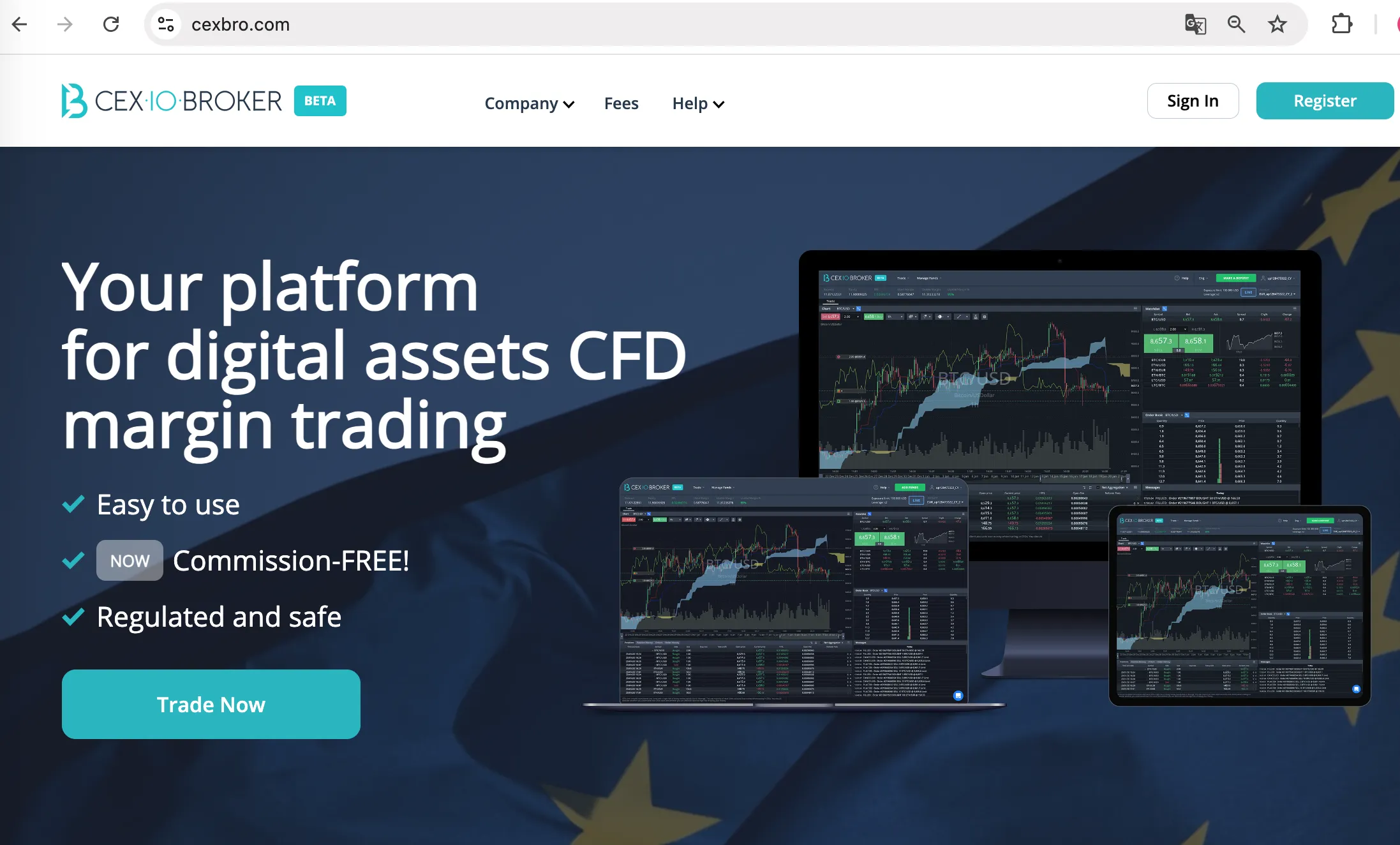 CEX.IO Broker的主页