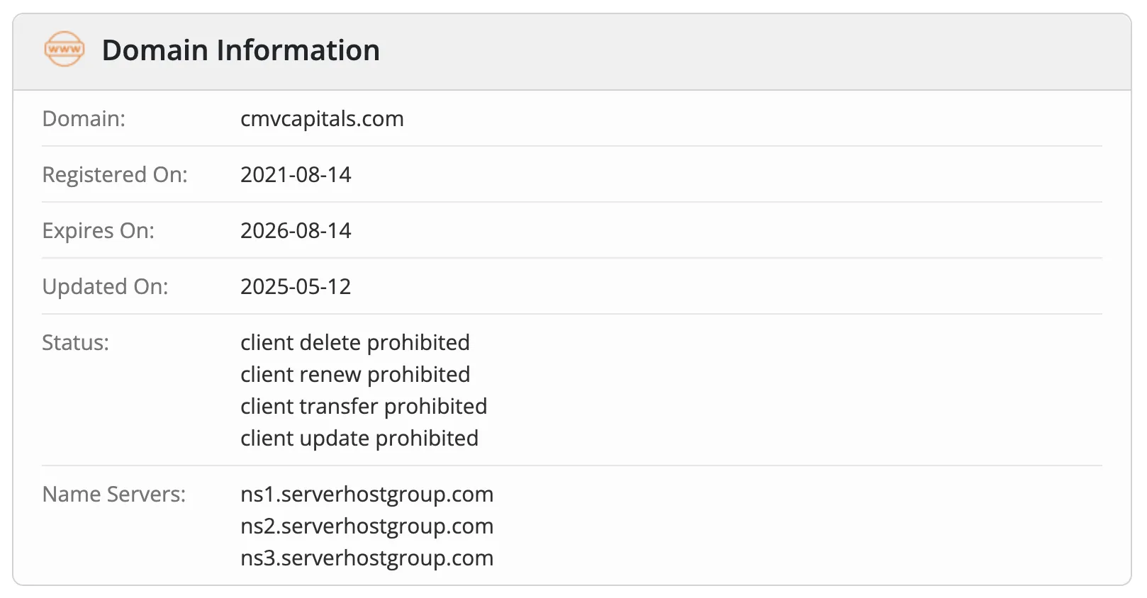 Domain information