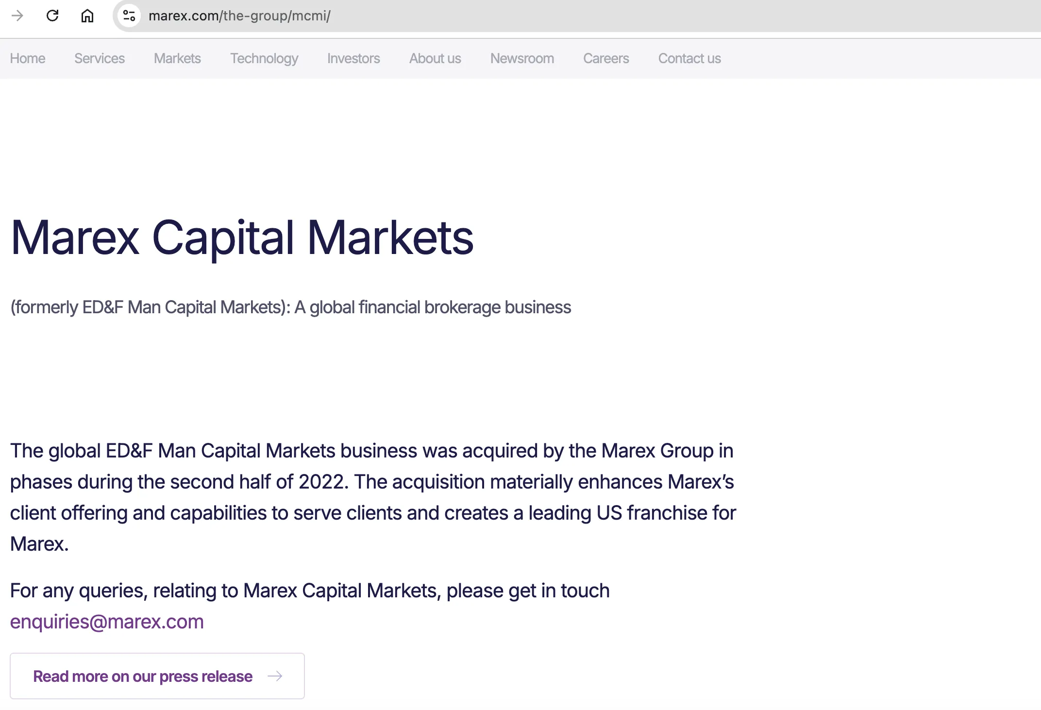 ED&F Man's homepage