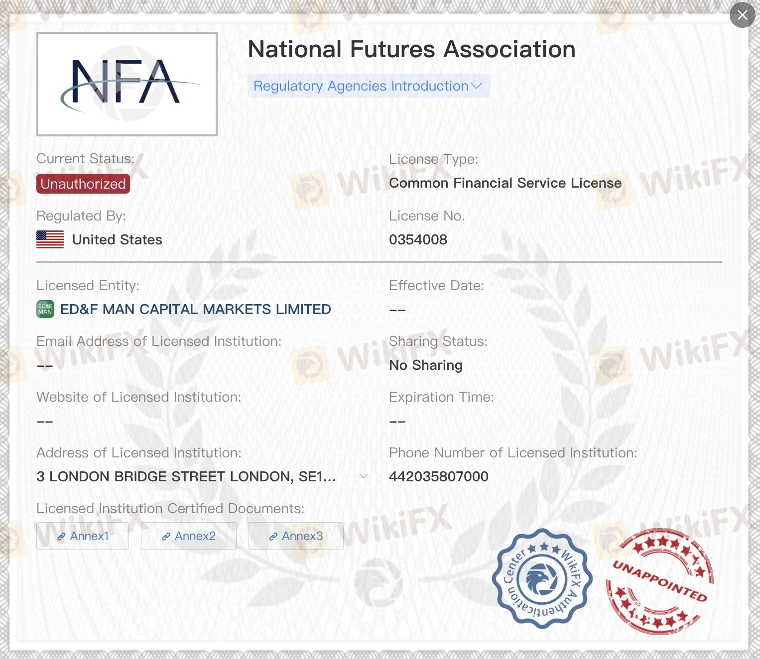 Unauthorized NFA license