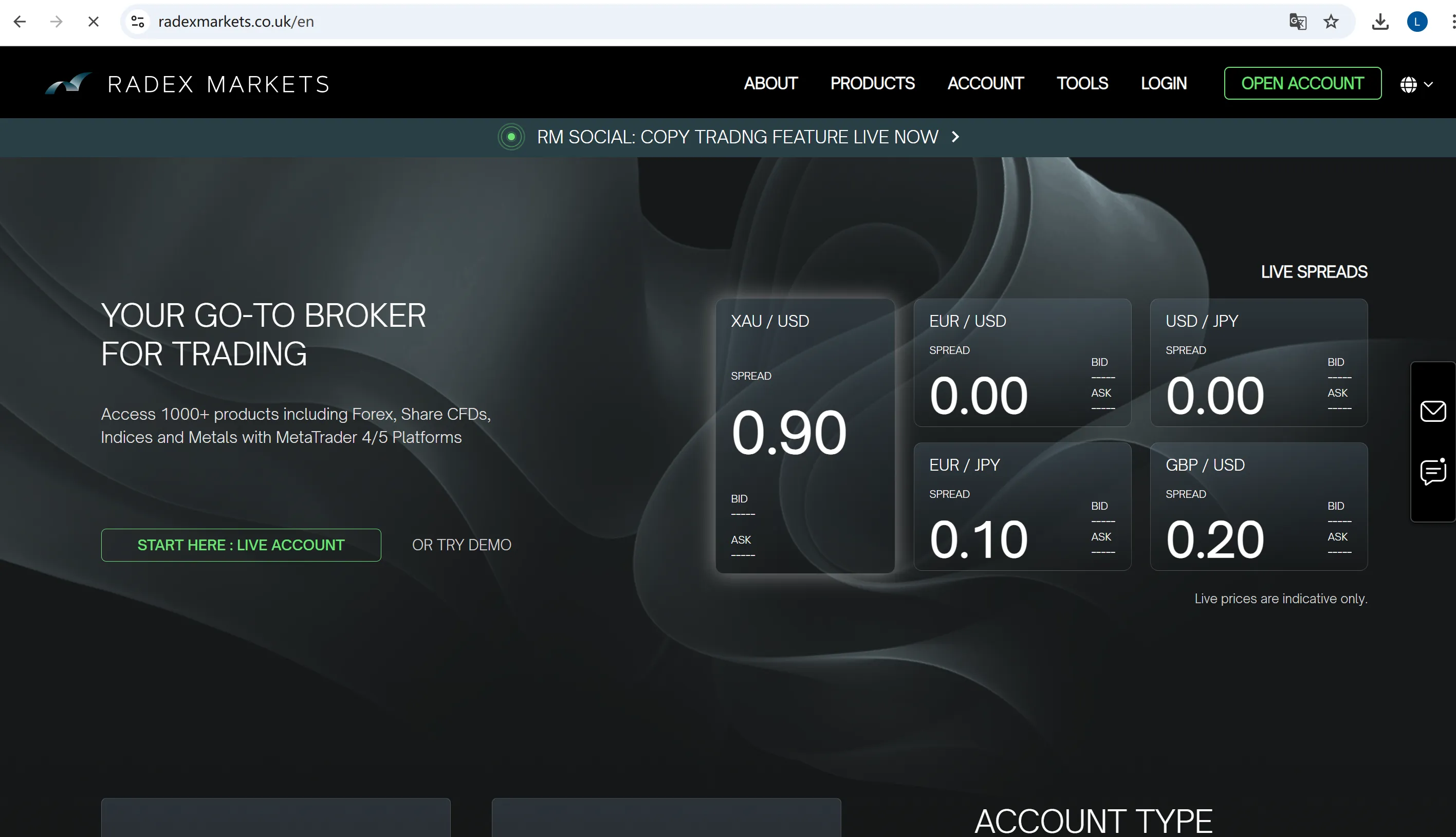 RADEX MARKETS Information RADEX MARKETS Information