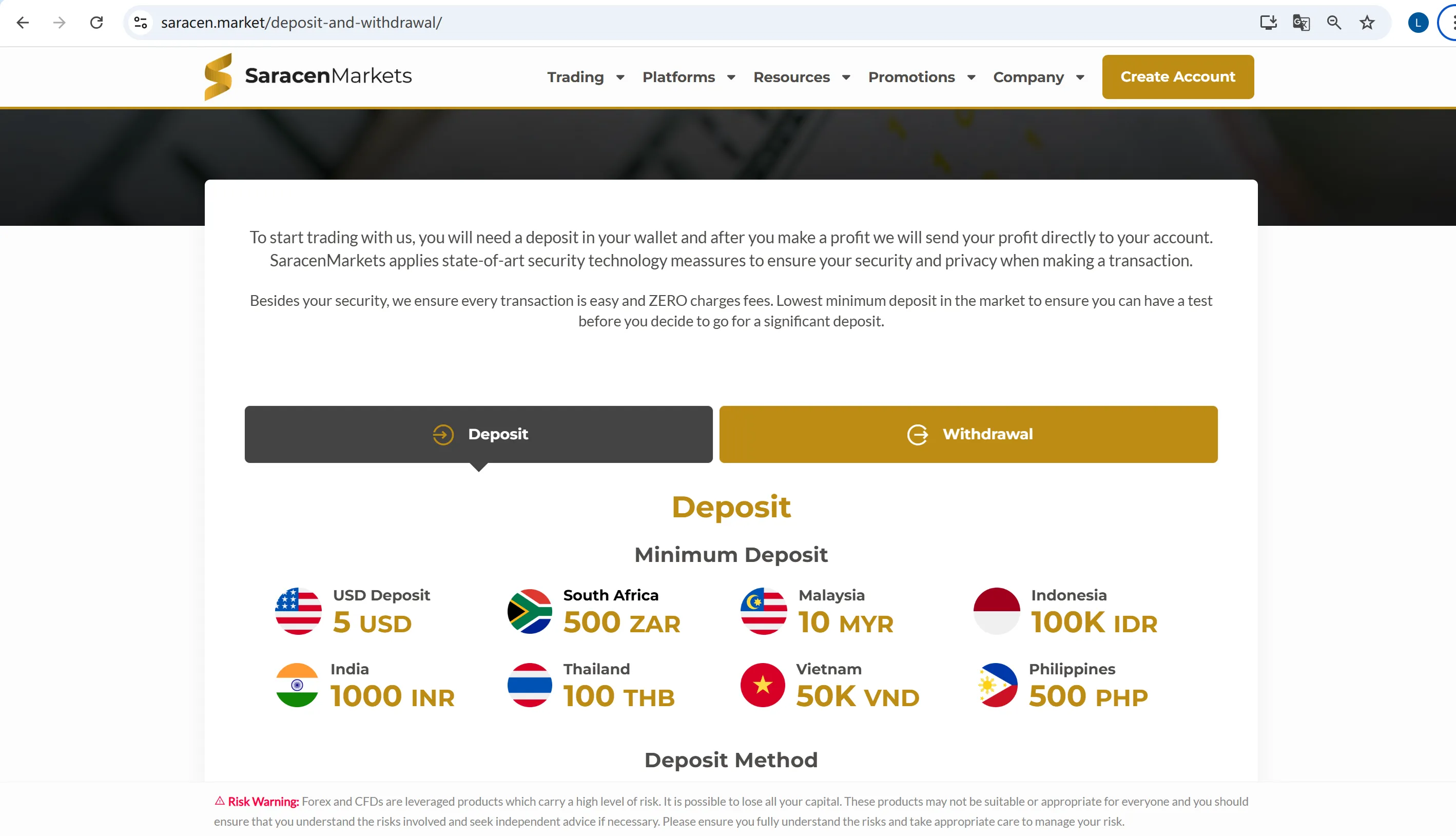 Deposit 