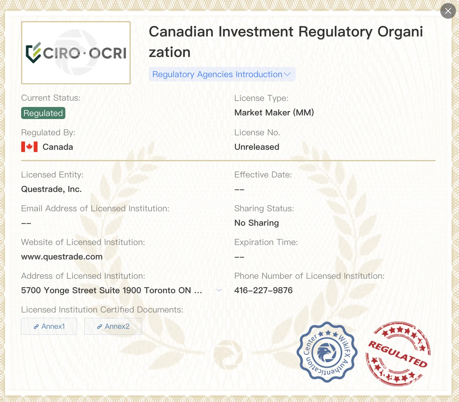 Regulated by CIRO