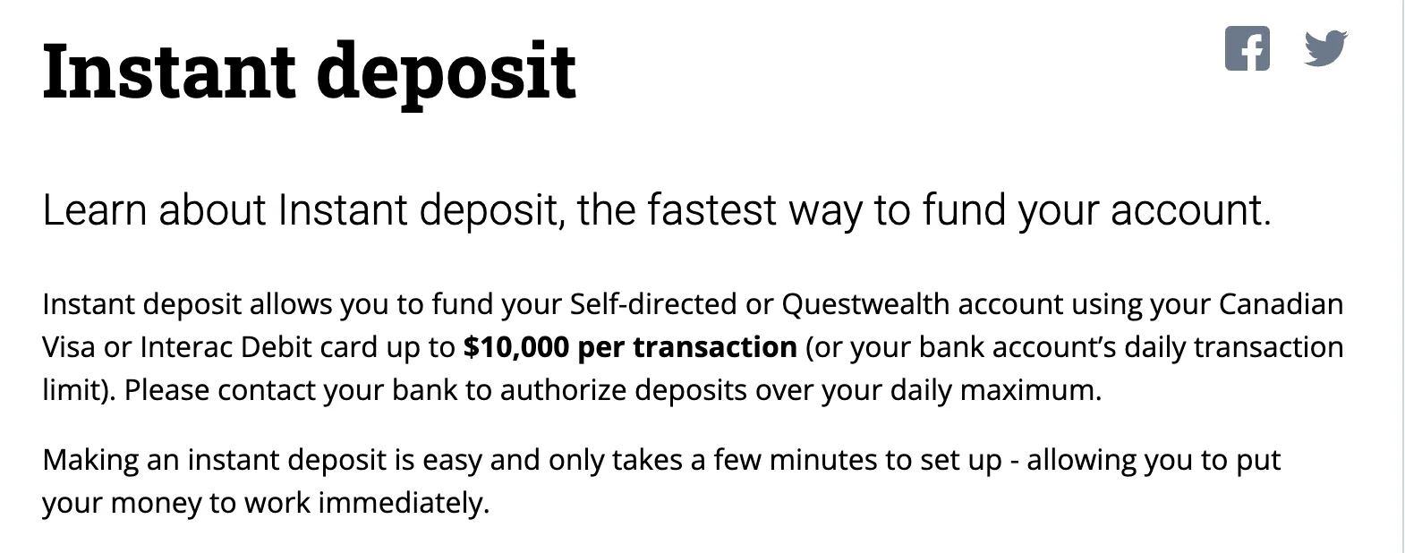 Deposit