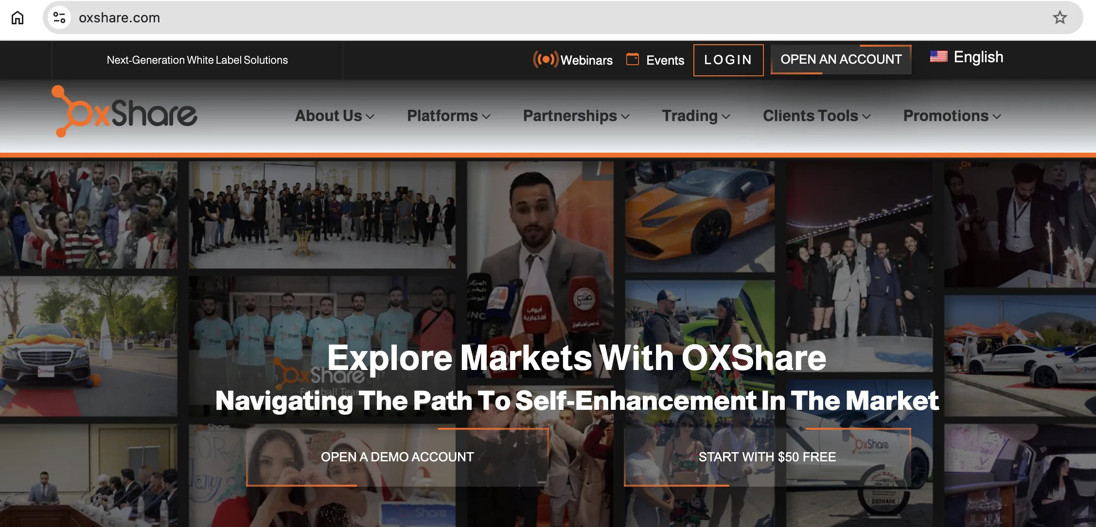 OXShare's homepage