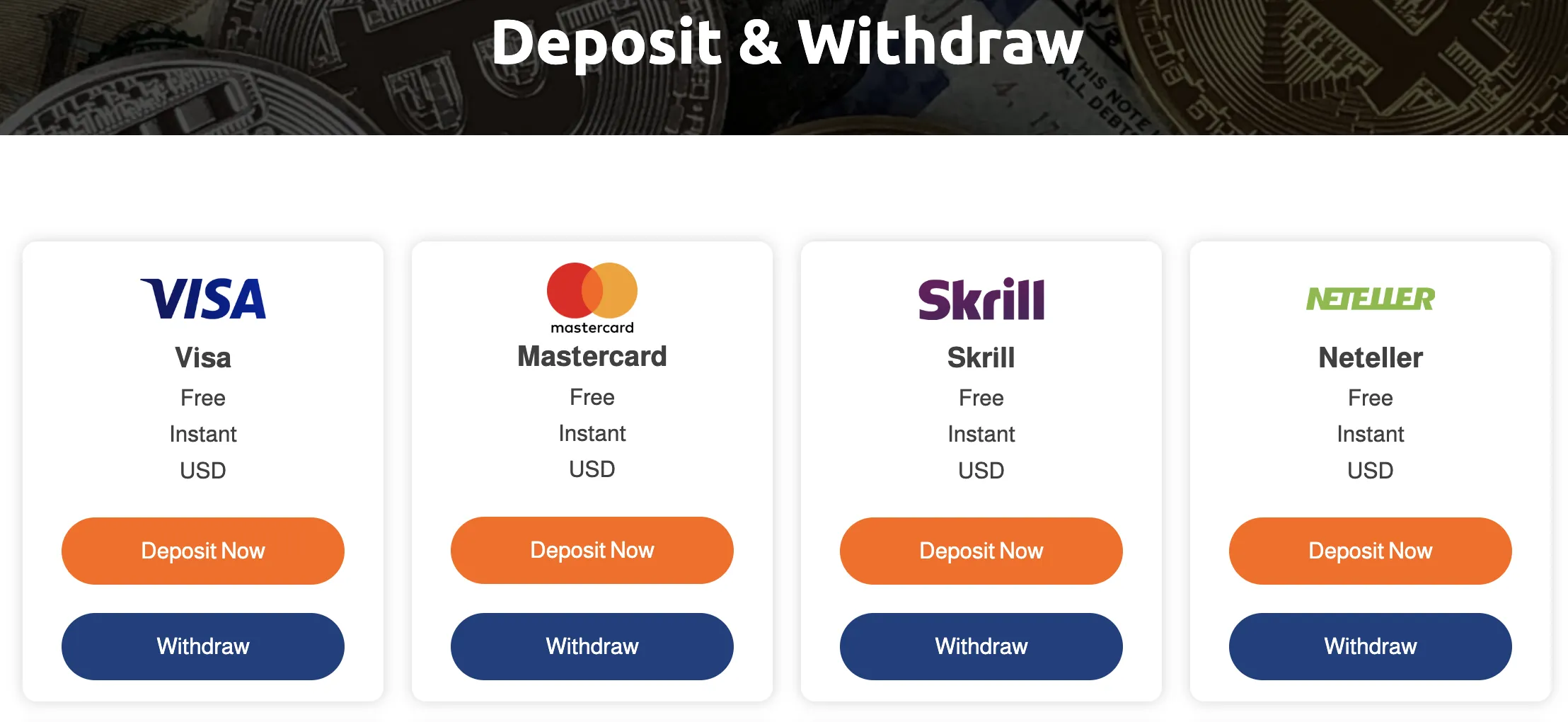 Deposit and Withdrawal