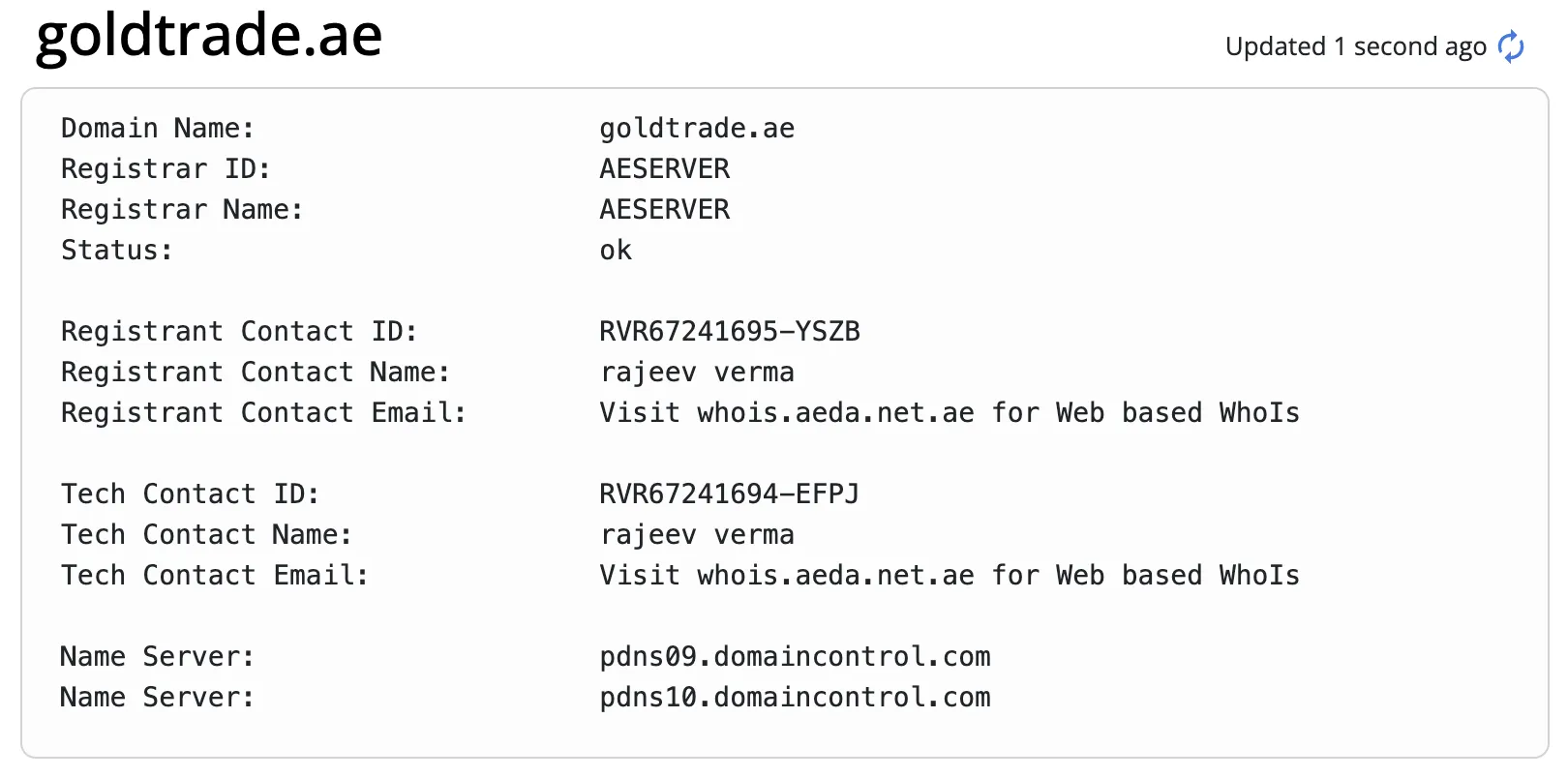Domain information