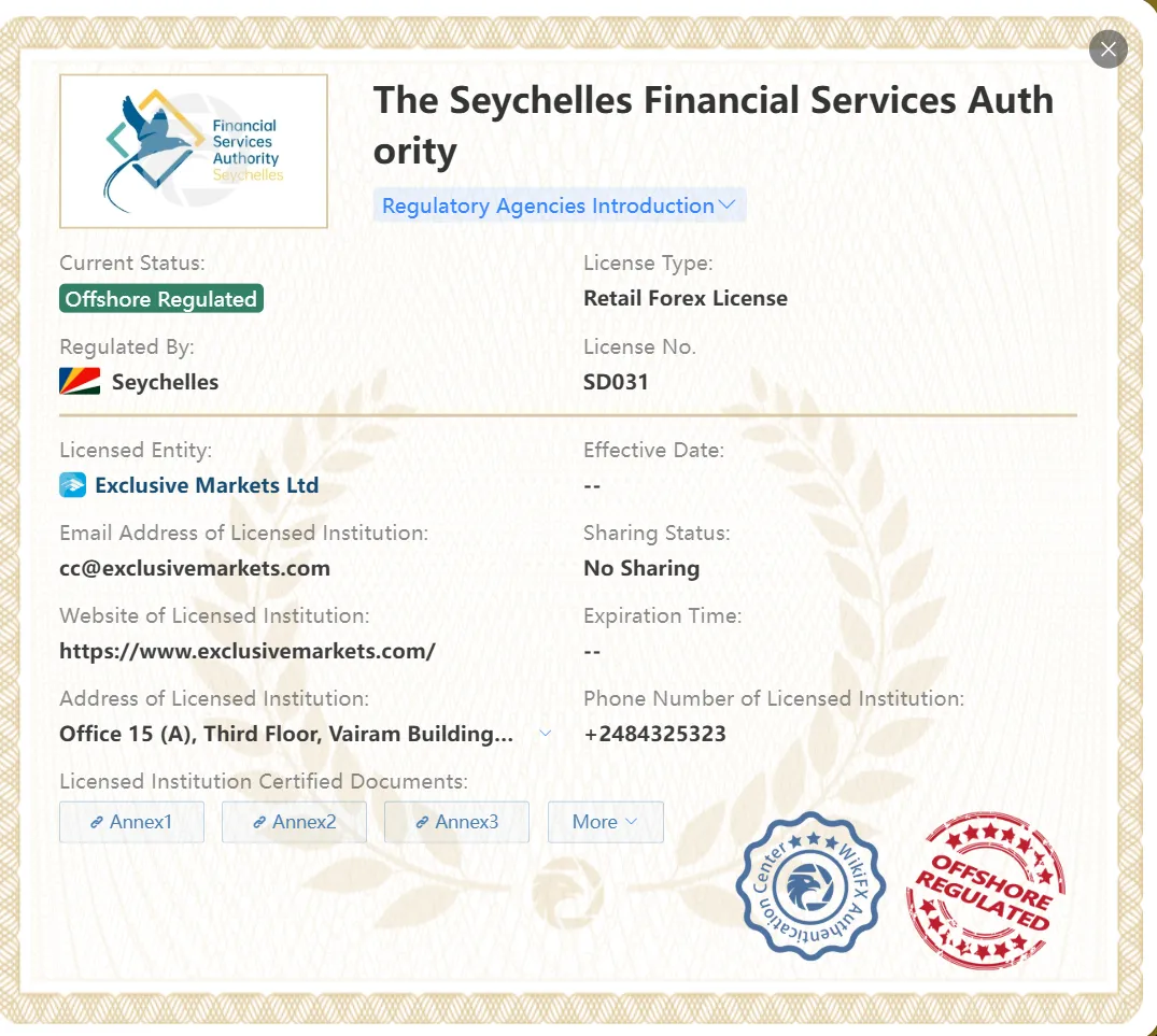 Offshore regulated by FSA