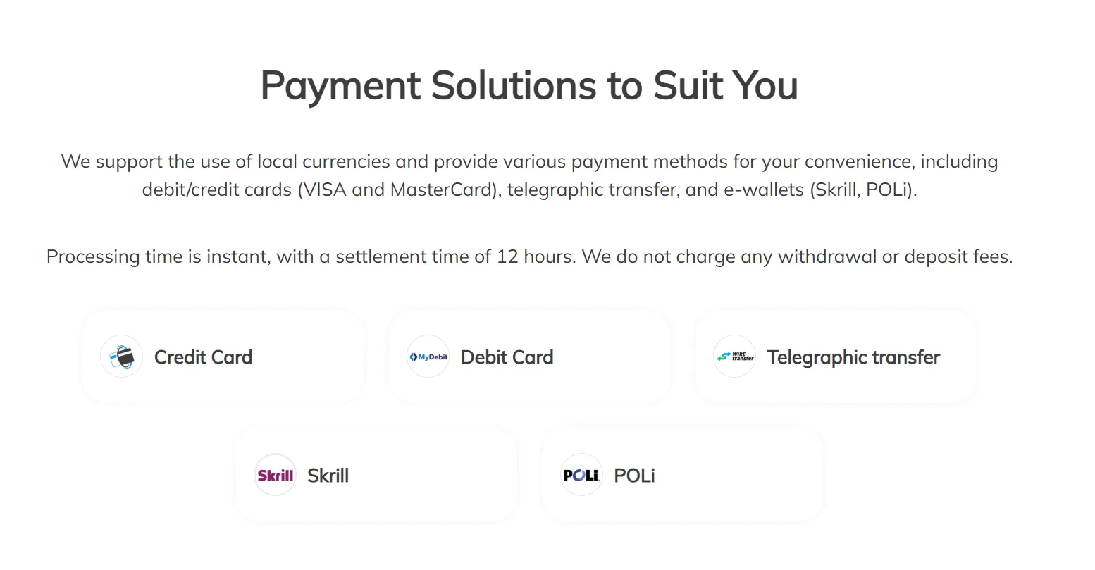 Payment methods