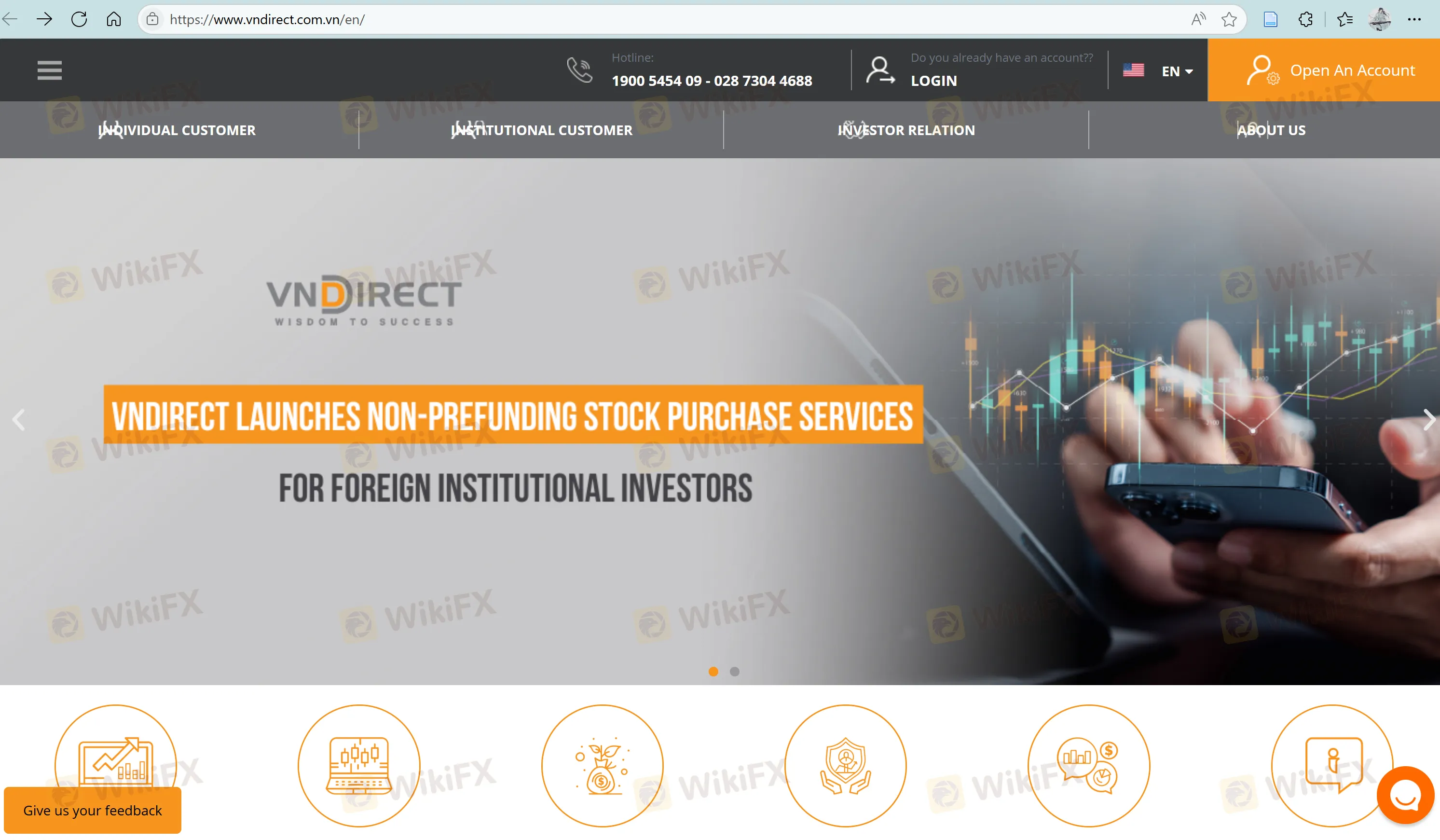 VNDIRECT's homepage