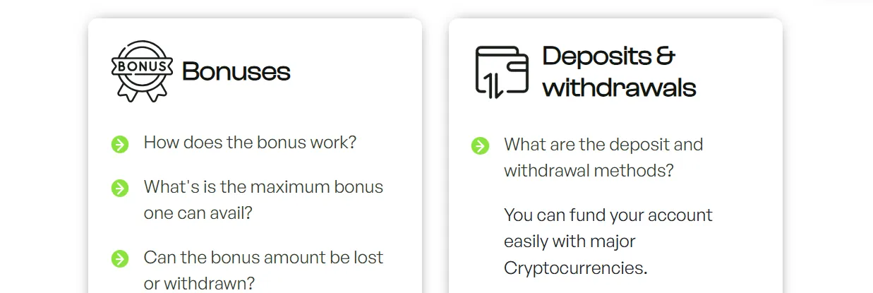 Deposit and Withdrawal