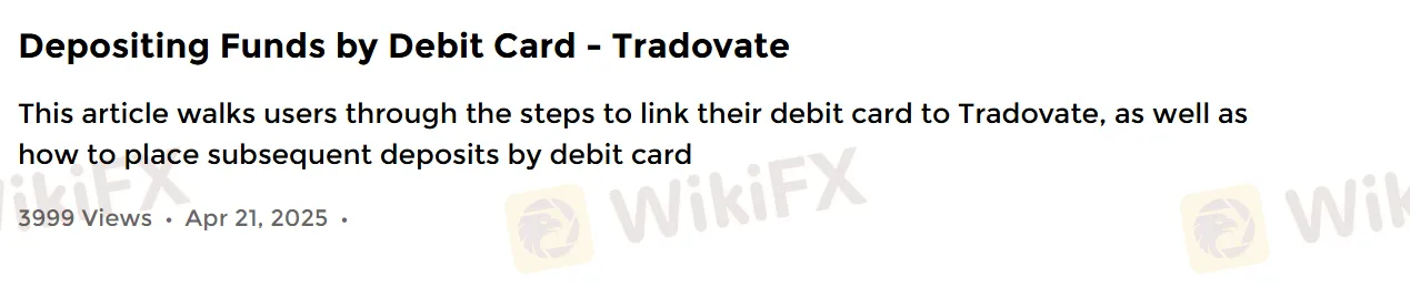 Deposit and Withdrawal