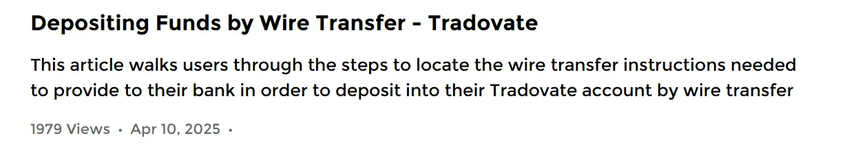 Deposit and Withdrawal