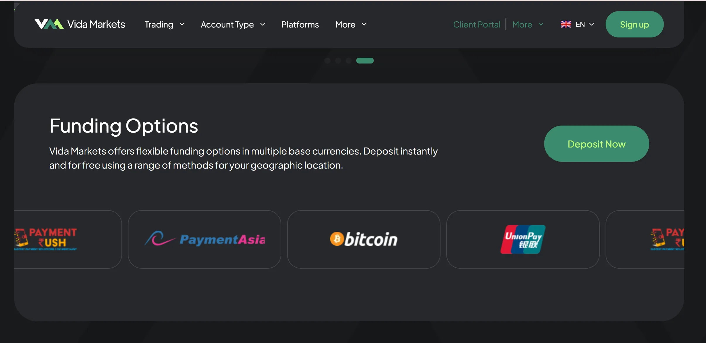 Deposit and Withdrawal