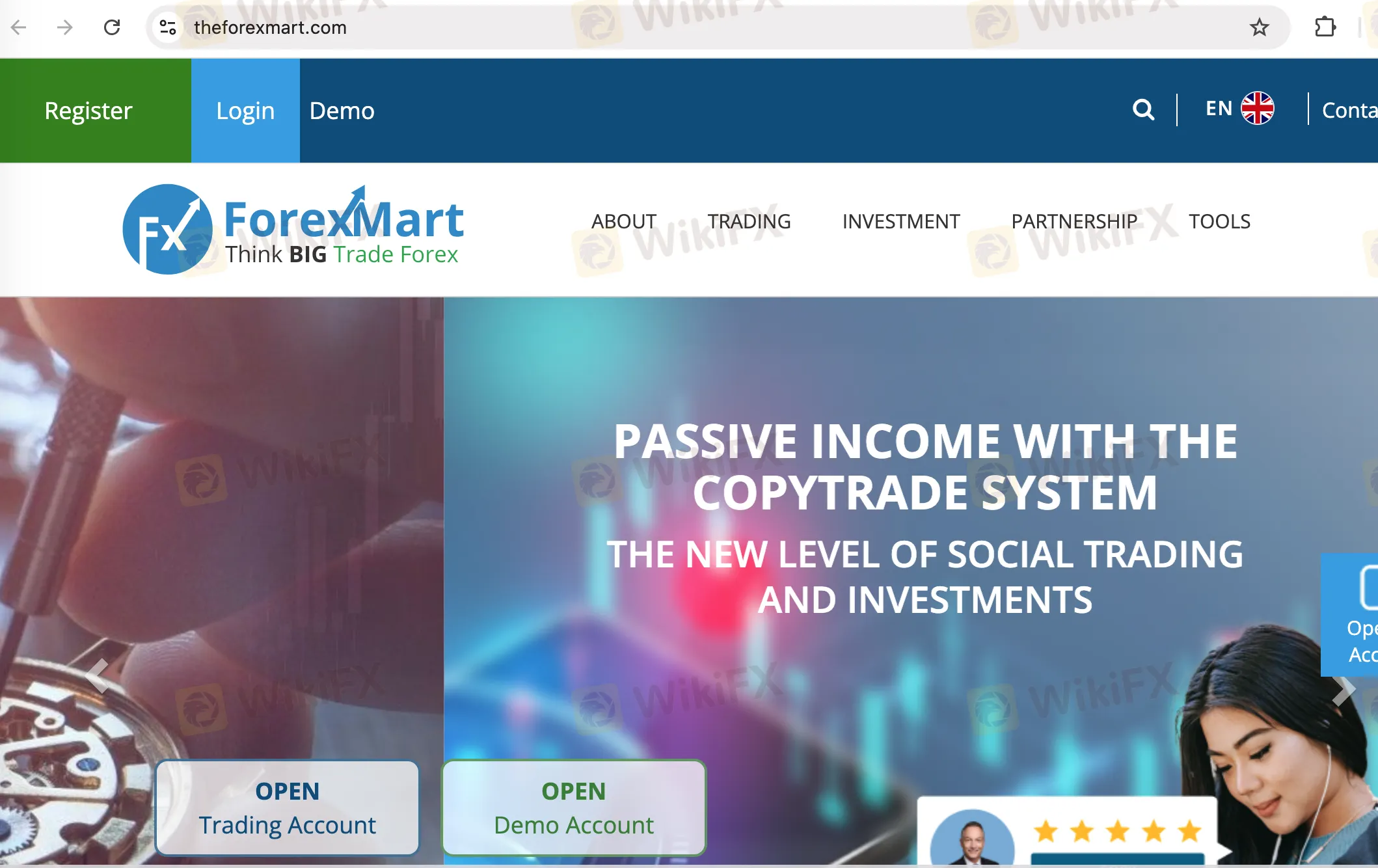 ForexMart's homepage