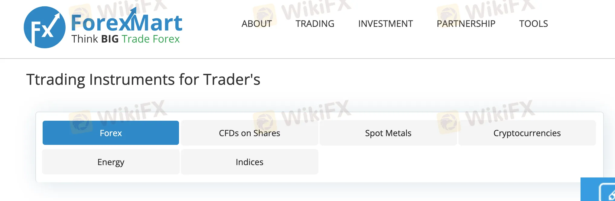 What Can I Trade on ForexMart?