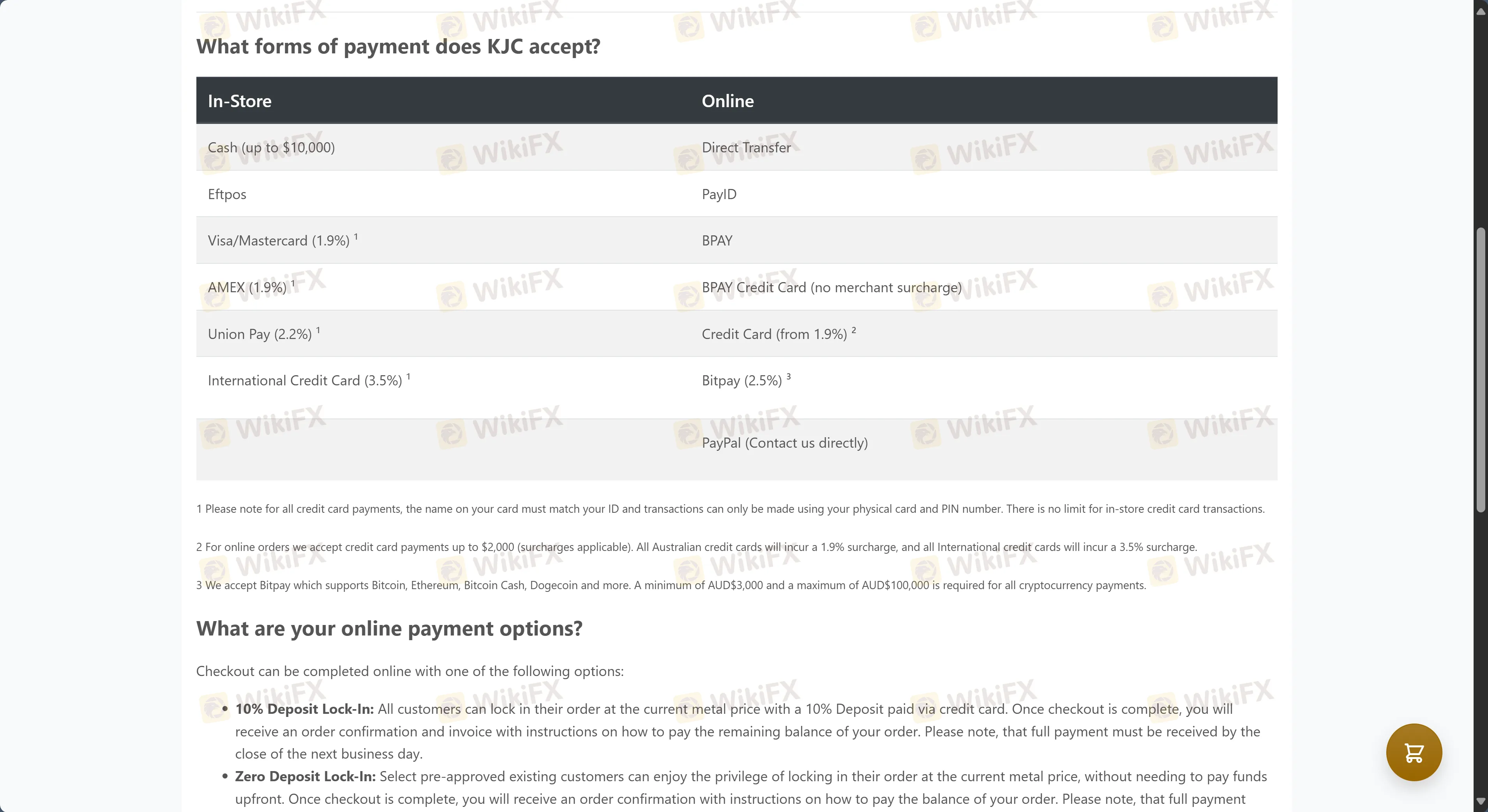 Deposit and Withdrawal