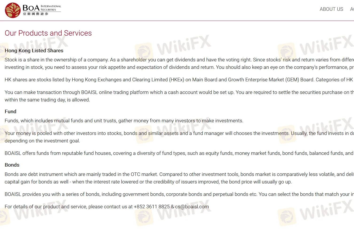 Products and Services