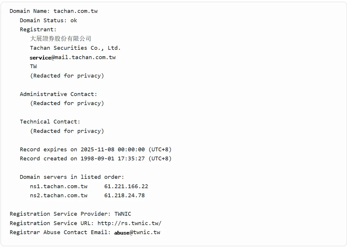 Domain information
