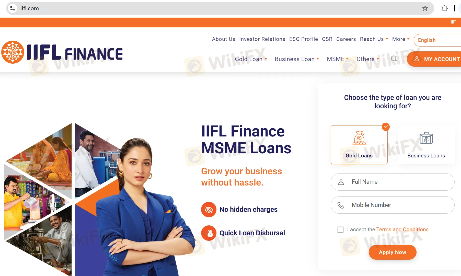 IIFL's homepage