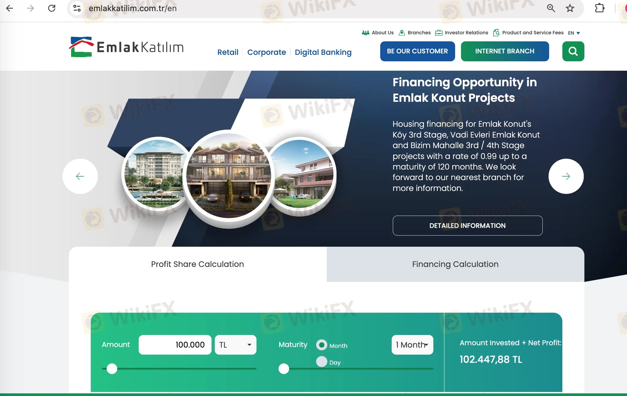 EmlakBank's homepage