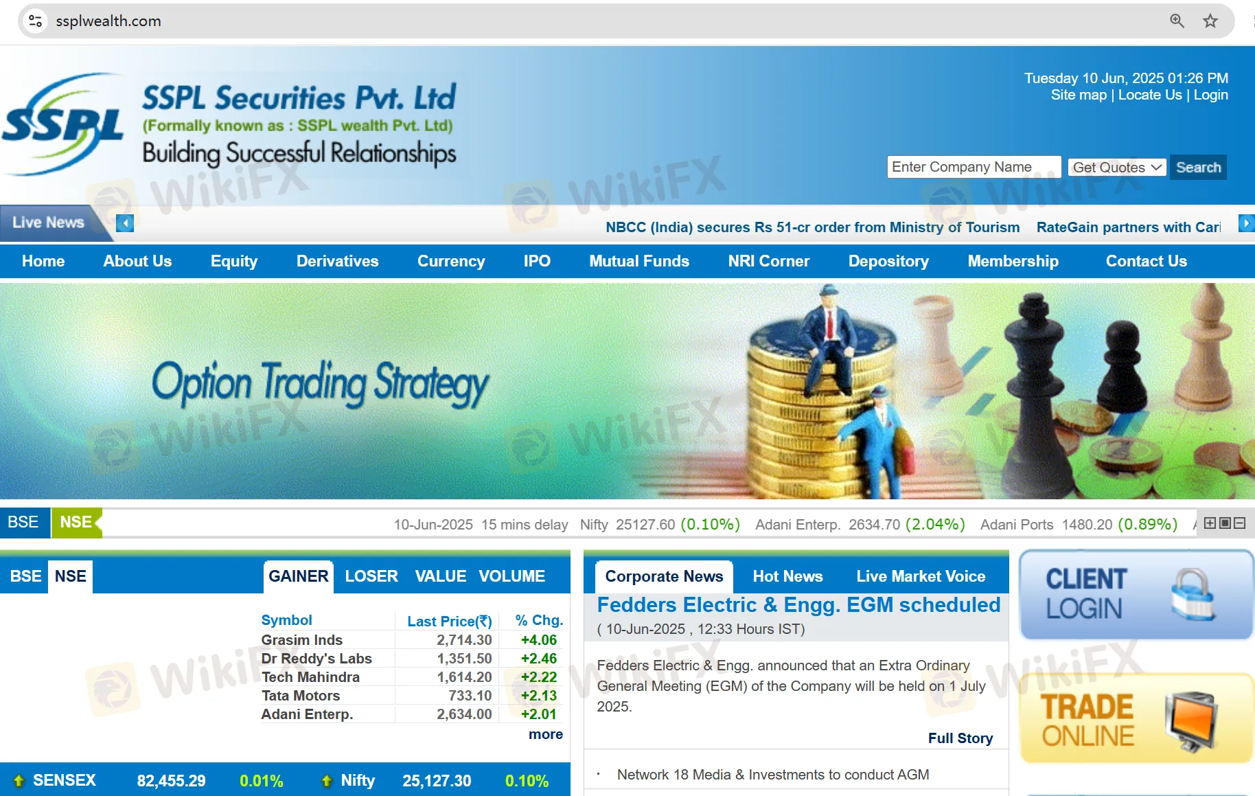 SSPL's homepage
