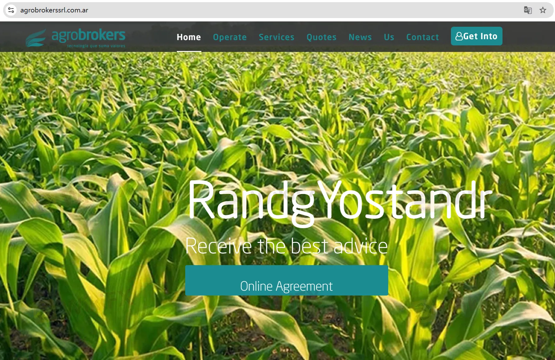 AgroBrokers' homepage