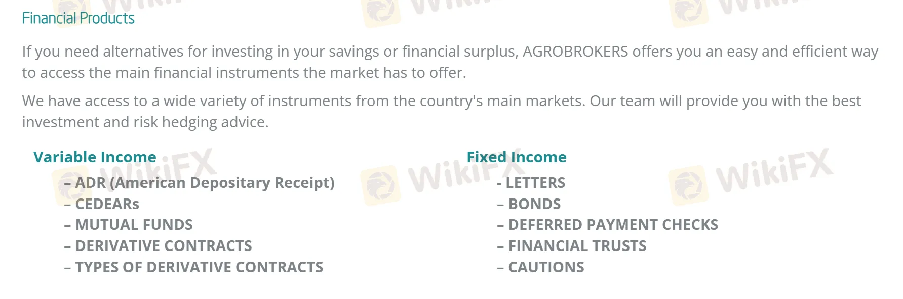 Financial Products