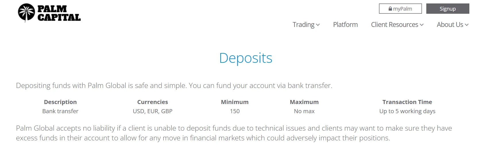 Deposit 