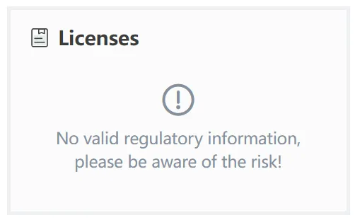 No license