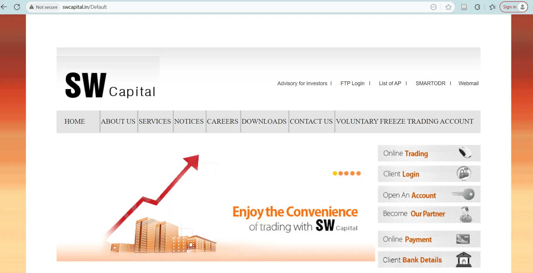 SW Capital's homepage