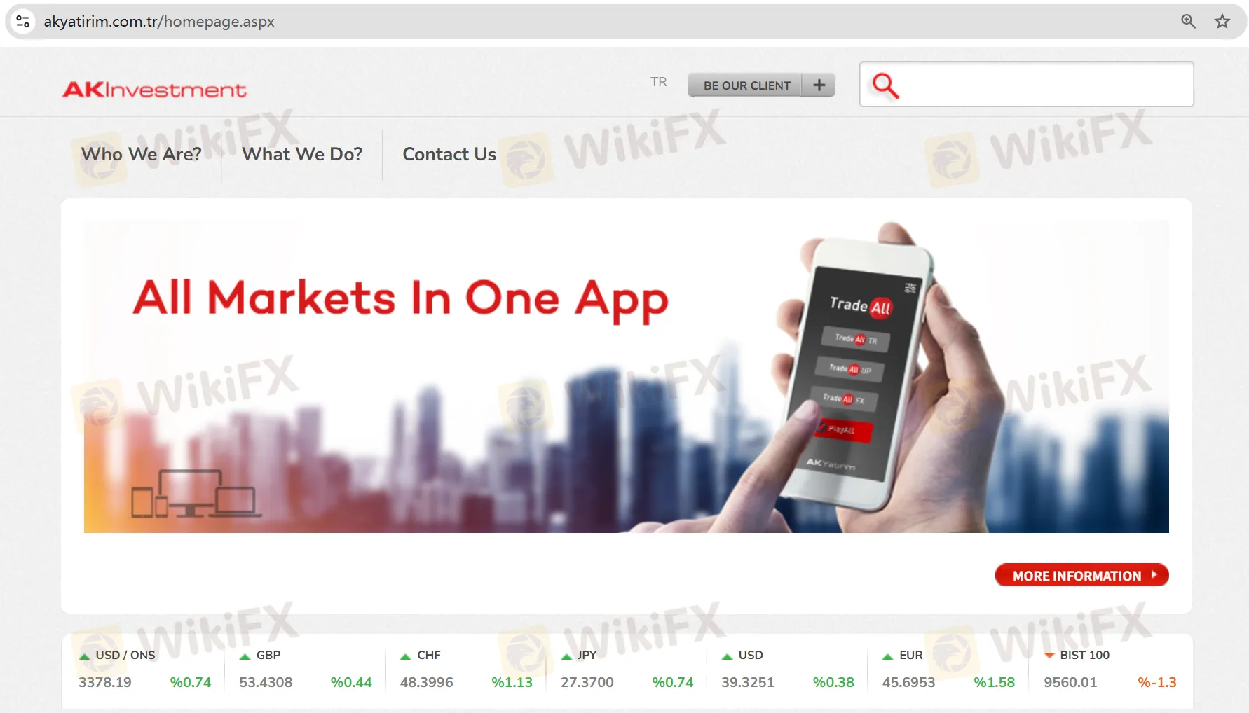 Ak Investment's homepage