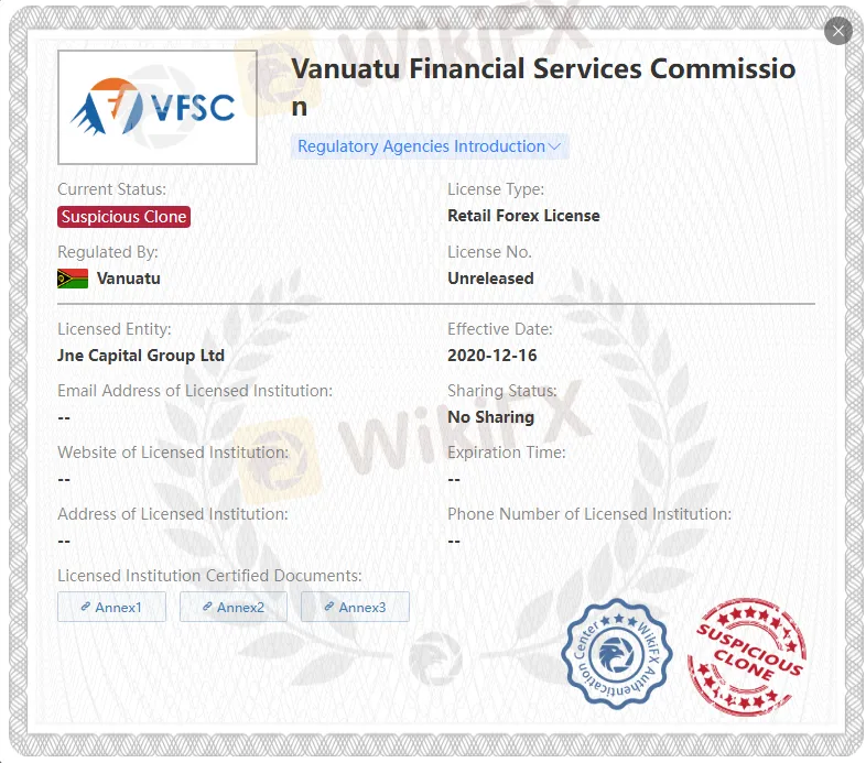 Lisensi VFSC Klon yang Mencurigakan