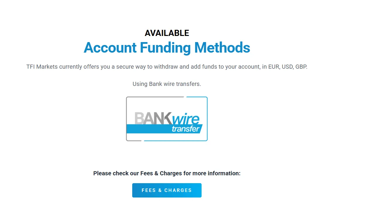 Account funding methods