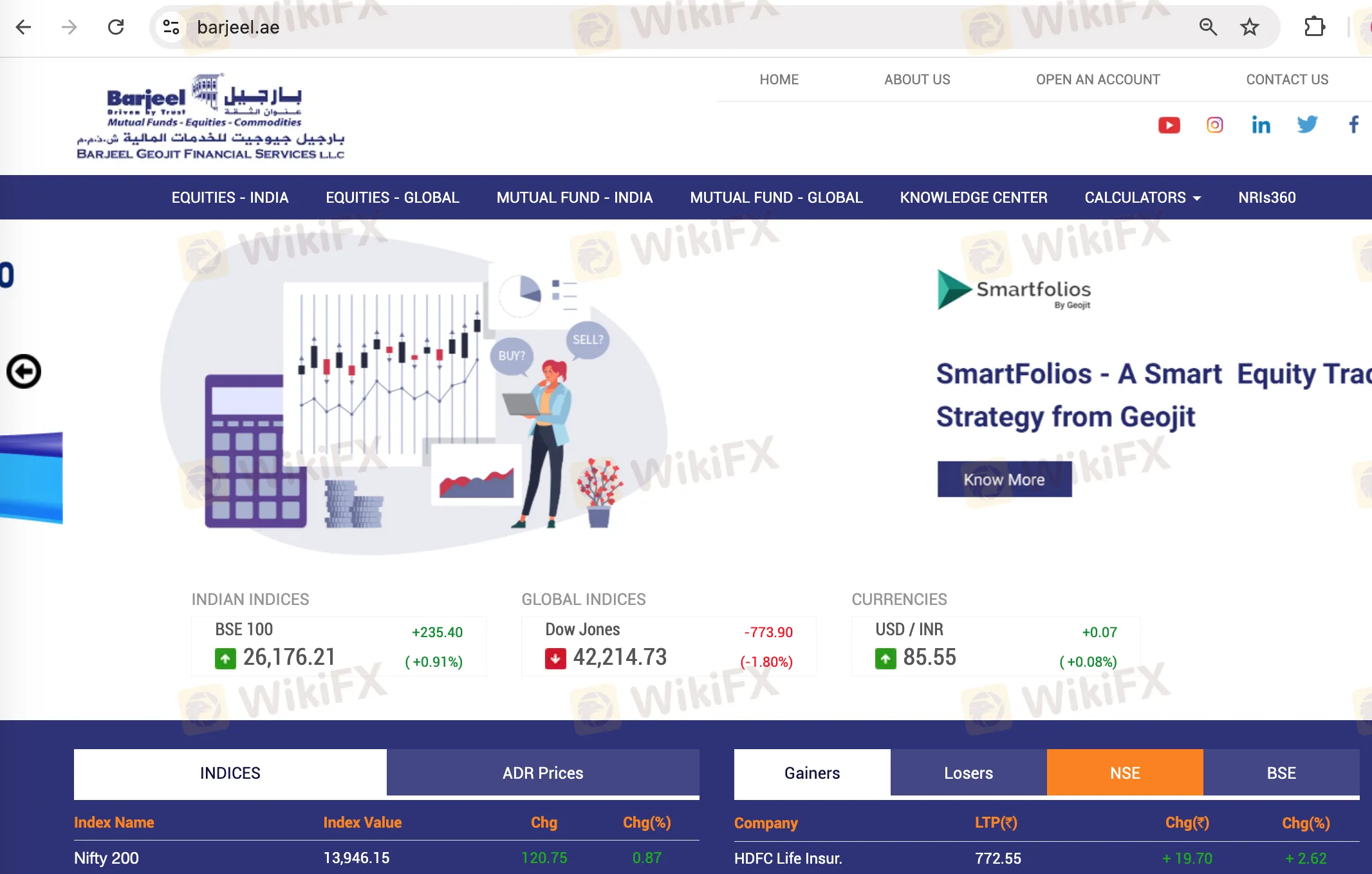Barjeel Geojit's homepage