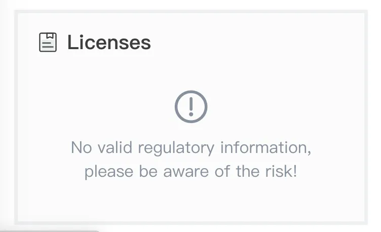 No license No license